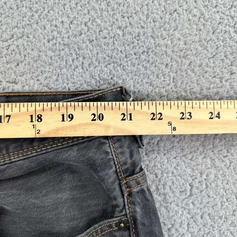 Levi's 569 Loose Fit Straight Leg Jeans Men 42x32 Grey Flap Pocket Work Preppy
